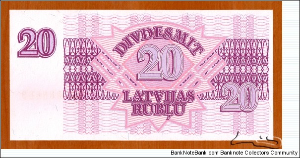 Banknote from Latvia year 1992