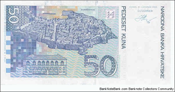 Banknote from Croatia year 1993