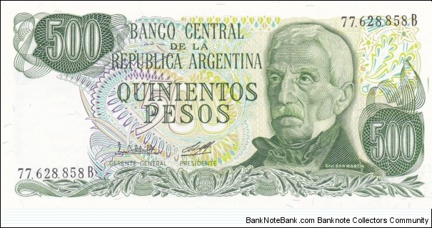 500 $L - Argentine peso ley Banknote