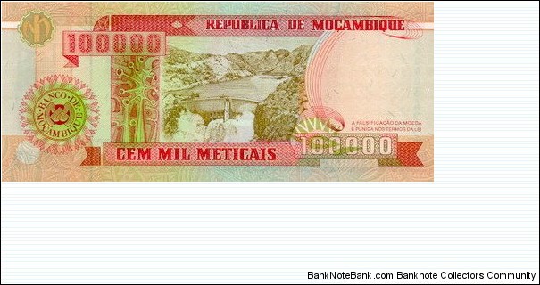 Banknote from Mozambique year 1993