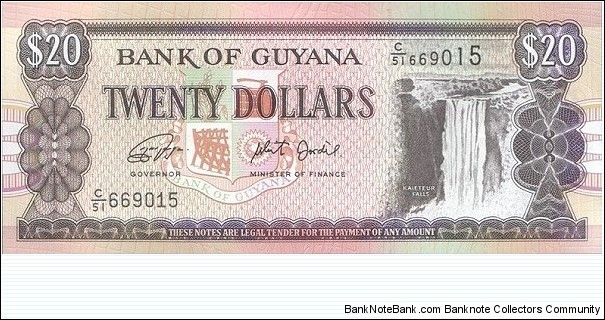 20 $ - Guyanese dollar Banknote