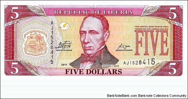 
5 $ - Liberian dollar Banknote