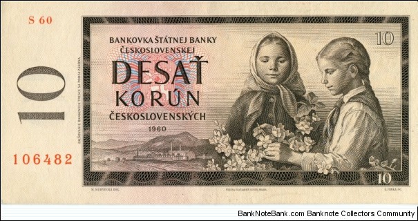 10 Kčs - Czechoslovakian koruna
 Banknote
