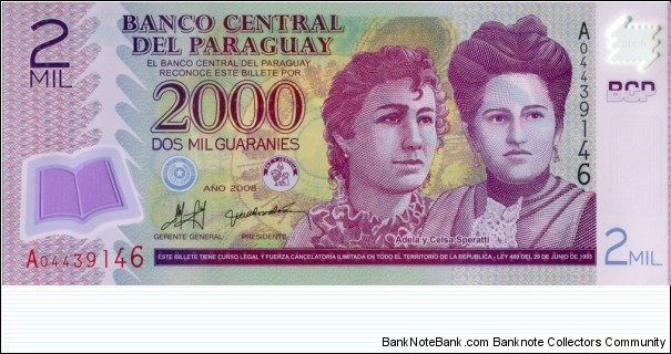 
2,000 Gs - Paraguayan guaraní
POLYMER Banknote