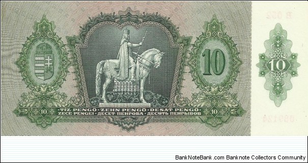 Banknote from Hungary year 1936