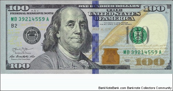 USA
100 Dollars
(Federal Reserve Note) Banknote