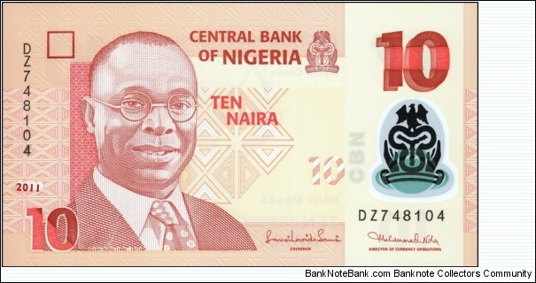 10 ₦ - Nigerian naira

Polymer Banknote