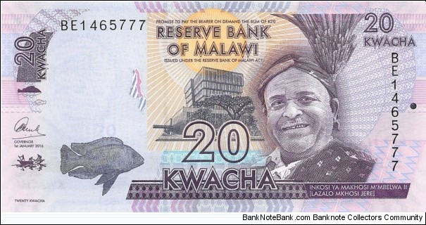 20 MK - Malawian kwacha
 Banknote