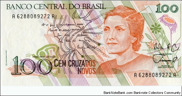 100 NCz$ - Brazilian cruzado novo Banknote