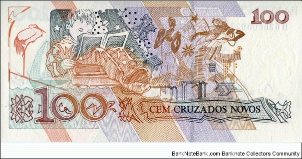 Banknote from Brazil year 1989