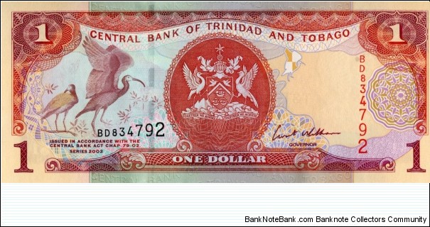 
1 TT$ - Trinidad and Tobago dollar Banknote