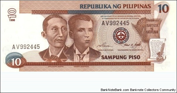 10 ₱ - Philippine piso Banknote