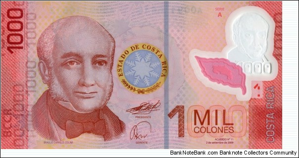 
1,000 ₡ - Costa Rican colón

Polymer Banknote