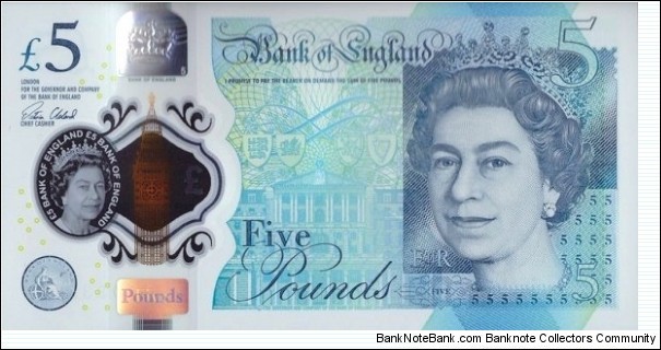 
5 £ - British pound sterling
Polymer Banknote