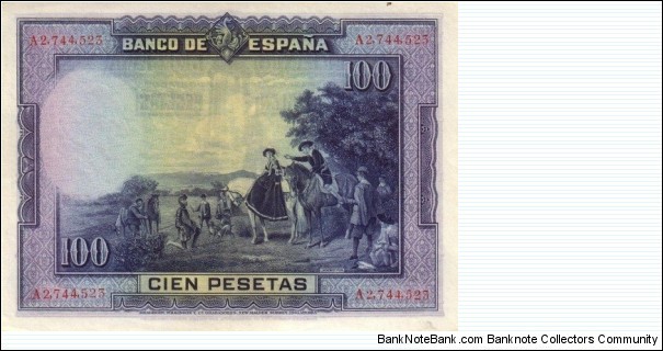 Banknote from Spain year 1928