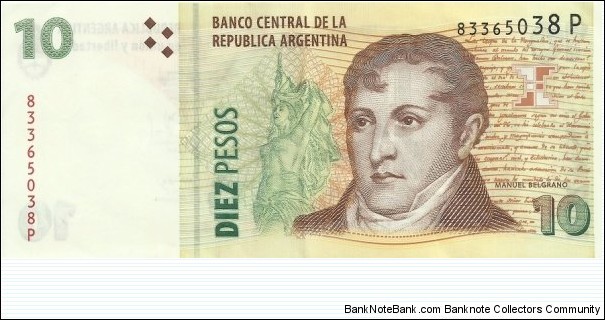 
10 $ - Argentine peso Banknote