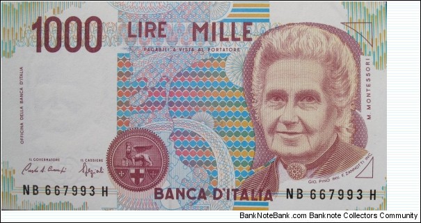 1,000 Italian States lira Banknote