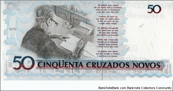 Banknote from Brazil year 1990