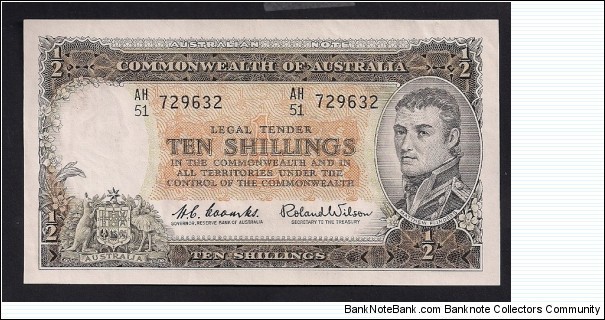 Australia 10 Shillings  Banknote