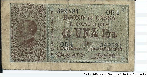 1 Lira-Buono Di Cassa-pk 36 a Banknote