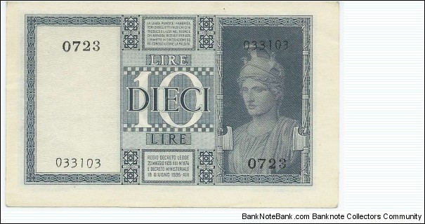 Banknote from Italy year 1944