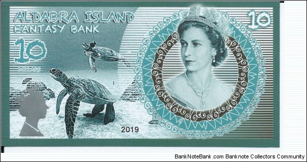 ALDABRA ISLAND - 10 Dollars - pk NL - Pivate Issue - Polymer - Fantasy Bank - Not Legal Tender Banknote