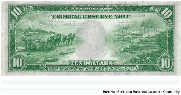 Banknote from USA year 1914