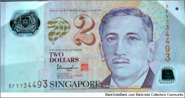 Singapore 2 Dollars Banknote