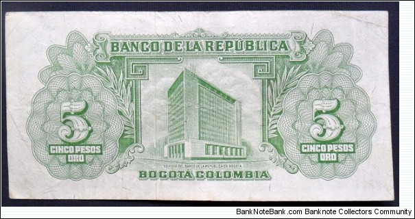 Banknote from Colombia year 1960