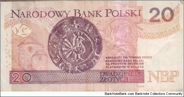 Banknote from Poland year 2012