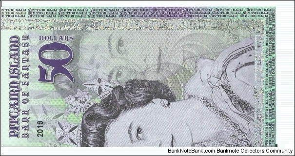 PITCARIN ISLAND - 50 Dollars - pk NL - Private Issue - Polymer - Not Legal Tender  Banknote