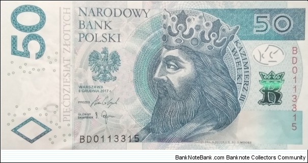 Poland 50 Złotych
BD 0113315 Banknote