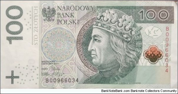 Poland 100 Złotych BO 0966034 Banknote