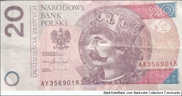 Poland 20 Złotych
AY 3569016 Banknote