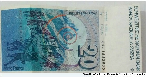 Banknote from Switzerland year 1979