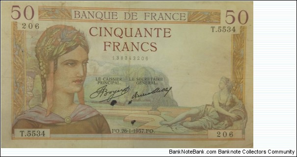 50 francs Banknote