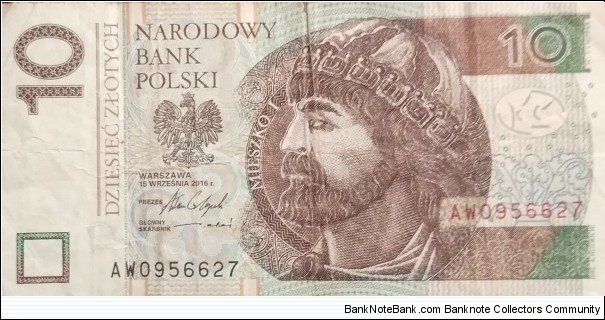 Poland 10 Złotych
AW 0956627 Banknote