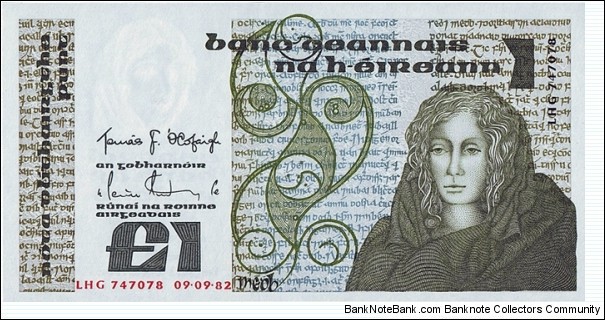 Ireland 1982 1 Pound. Banknote