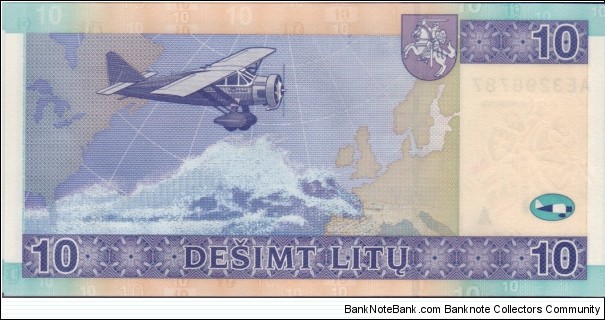 Banknote from Lithuania year 2007
