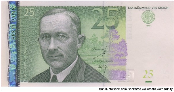 P-87 25 Krooni Banknote