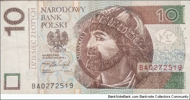 Poland 10 Złotych
BA 0272519 Banknote