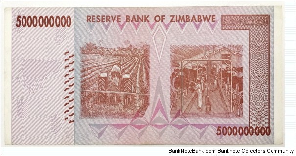 Banknote from Zimbabwe year 2008