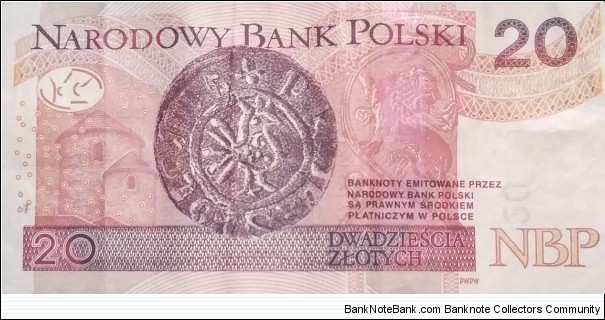 Banknote from Poland year 2016