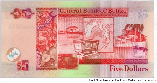 Banknote from Belize year 2007
