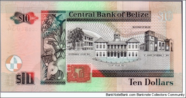 Banknote from Belize year 2001