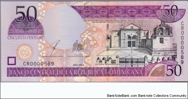P-170c 50 Pesos (Low SN) Banknote
