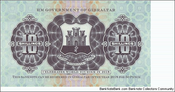 Banknote from Gibraltar year 2018