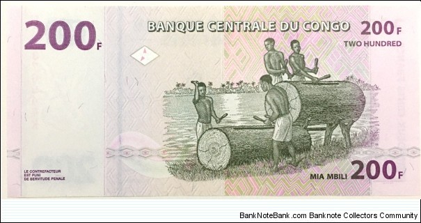 Banknote from Congo year 2007