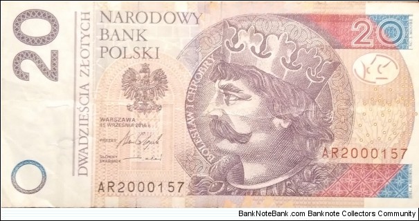 Poland 20 Złotych
AR 2000157 Banknote