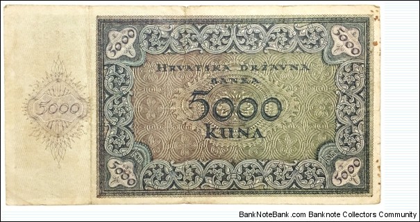 Banknote from Croatia year 1943